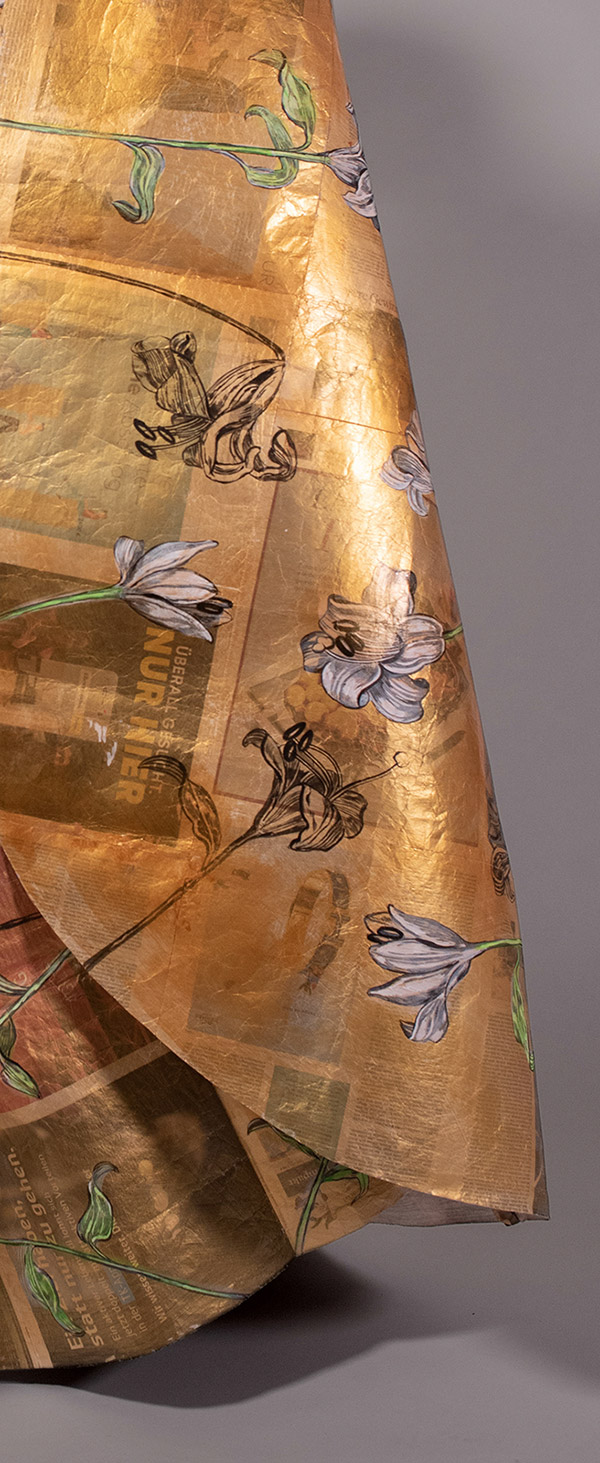 Newspaper robe II (detail)
