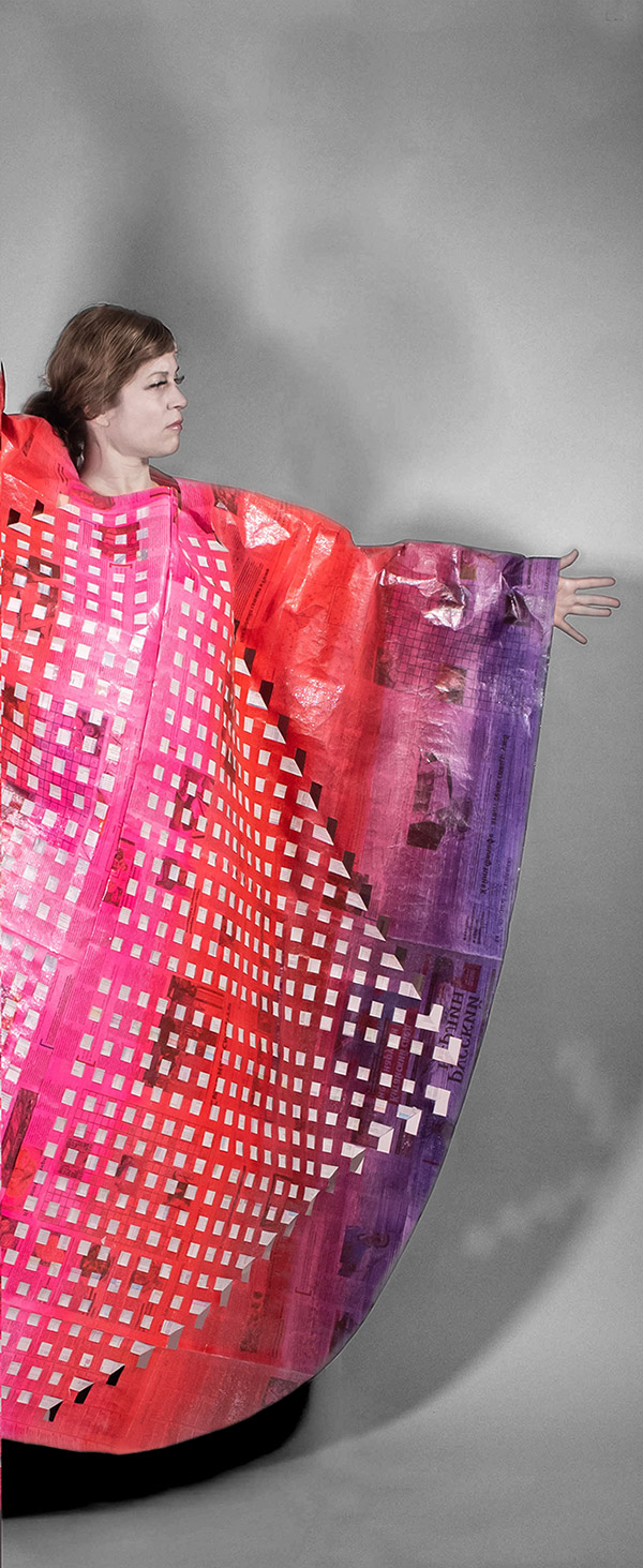 Newspaper robe IX (detail)