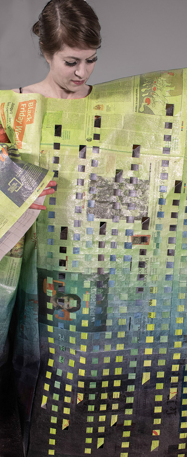 Newspaper robe X (detail)